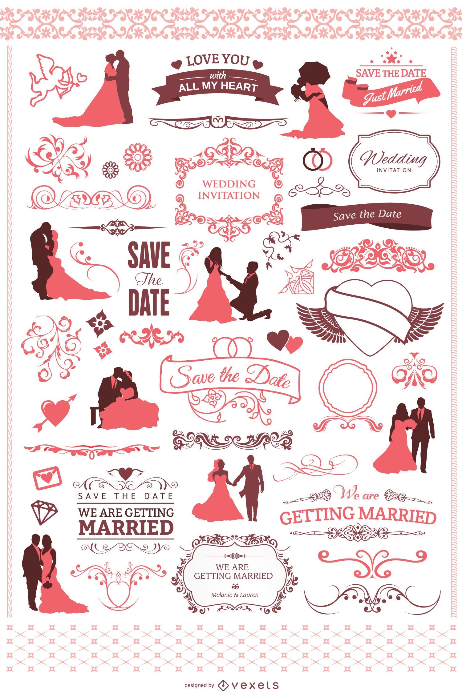 60 elementos legais de casamento para o seu convite