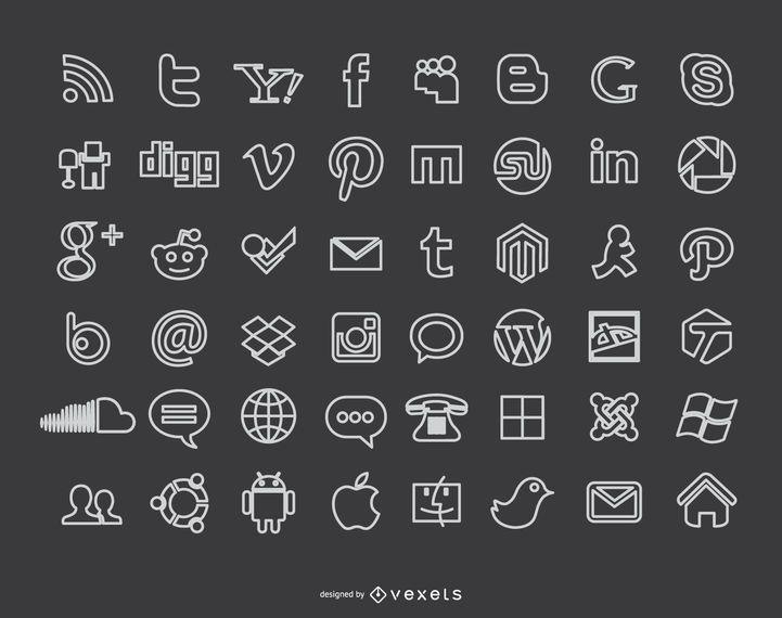 Chalk social media icons Blackboard Chalk social media icons Blackboard