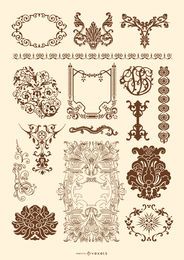 Victorian and Rococo ornament Set Victorian and Rococo ornament Set