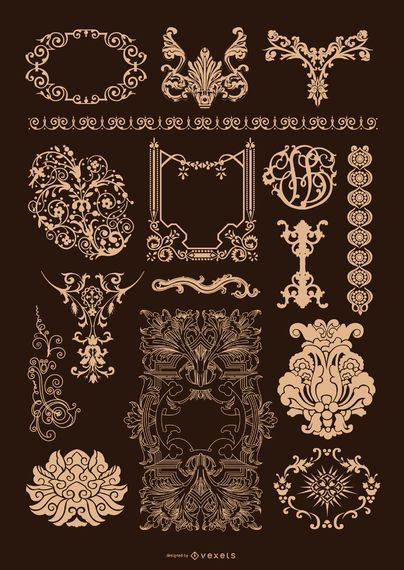 Conjunto ornamental barroco Conjunto ornamental barroco