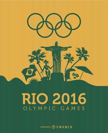 Landschaft der Olympischen Spiele 2016 in Rio