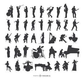 Musician Silhouettes set Musician Silhouettes set