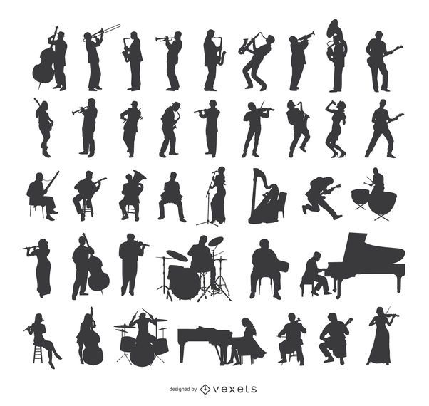 Musician Silhouettes set Musician Silhouettes set