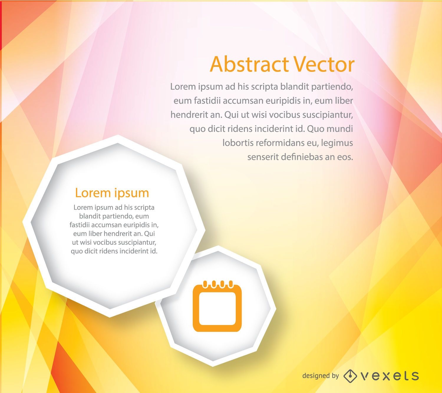 Abstract yellow brochure cover template 
