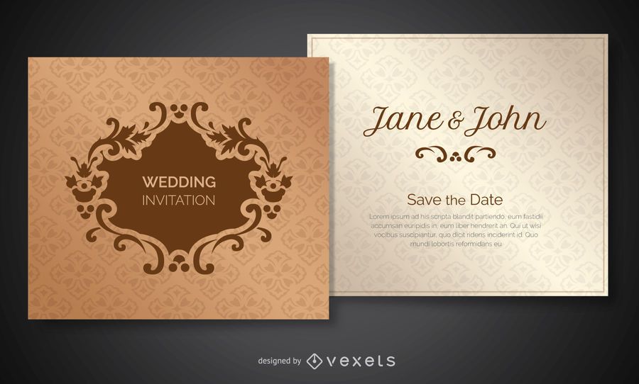 Decorated Wedding Invitation Decorated Wedding Invitation