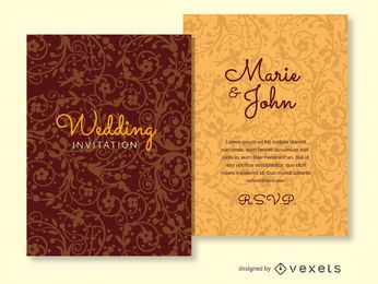 Wedding invitation ornamented Wedding invitation ornamented