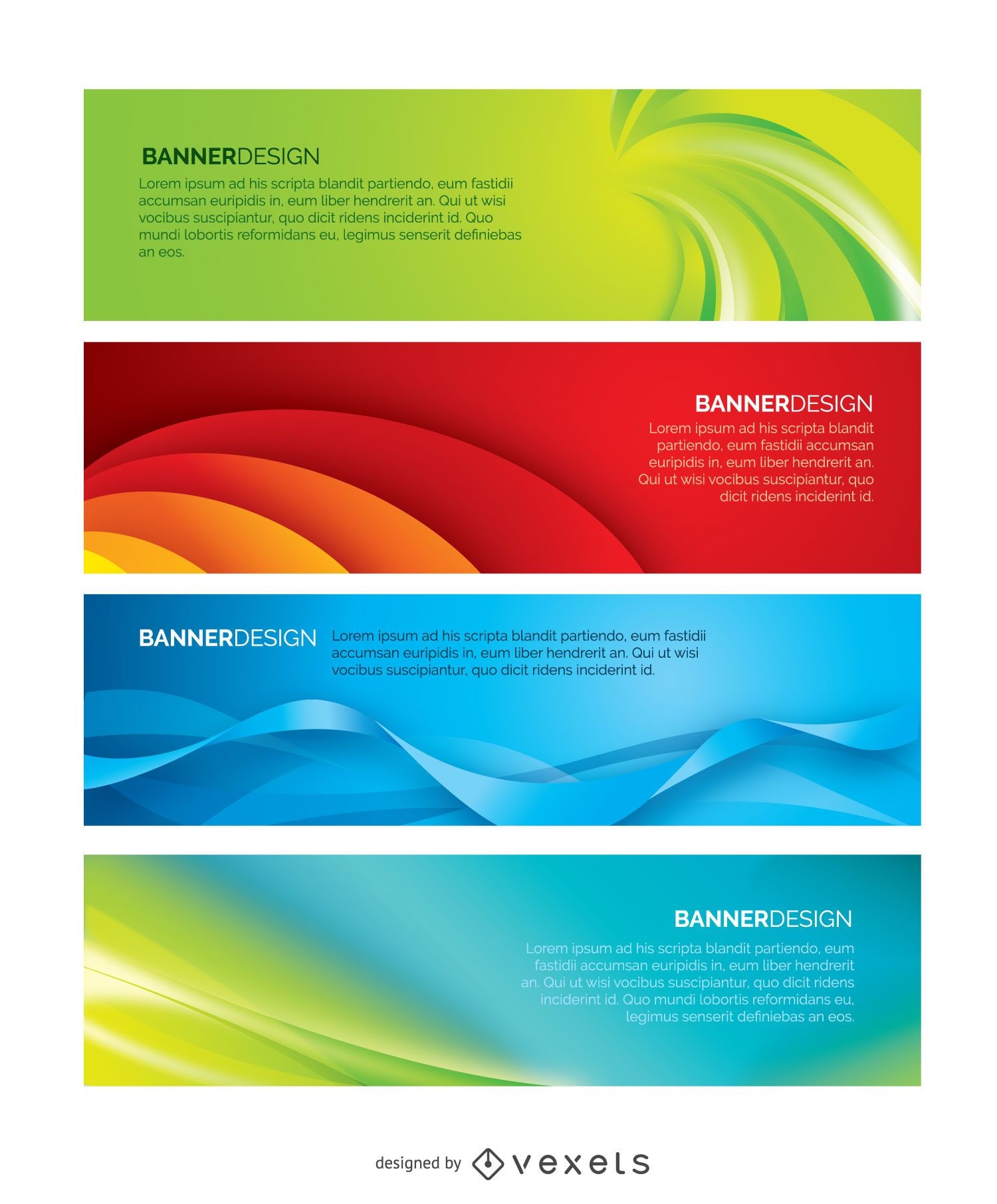 4 banners abstratos