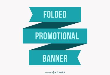 Banner promocional plano dobrado