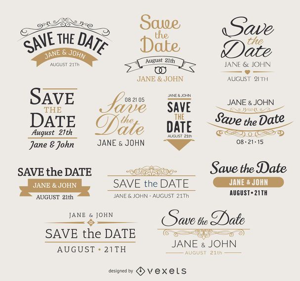 Save the Date Emblems Save the Date Emblems