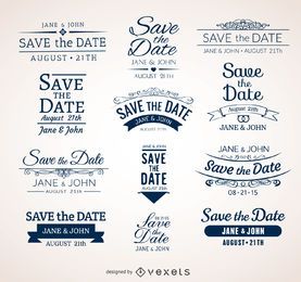 Boda Save the date badges