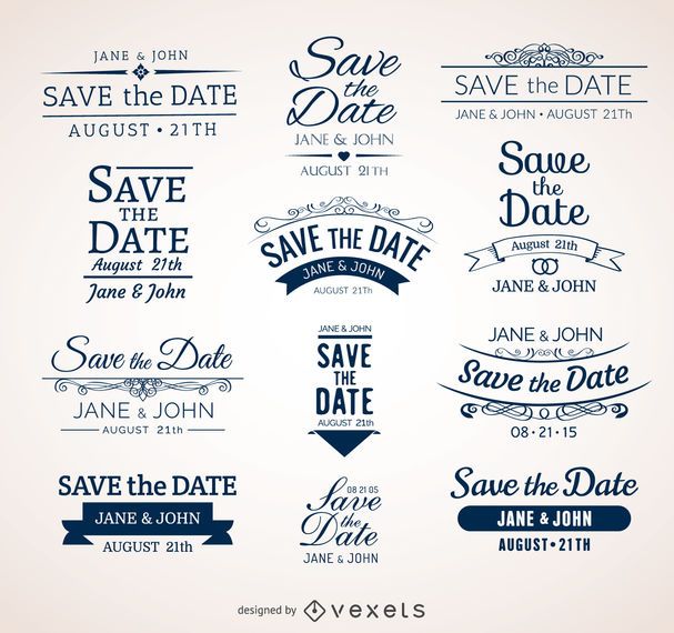 Boda Save the date badges Boda Save the date badges