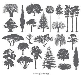 27 Tree silhouettes collection 27 Tree silhouettes collection
