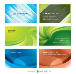 Abstract Business Cards Pack Vector Download