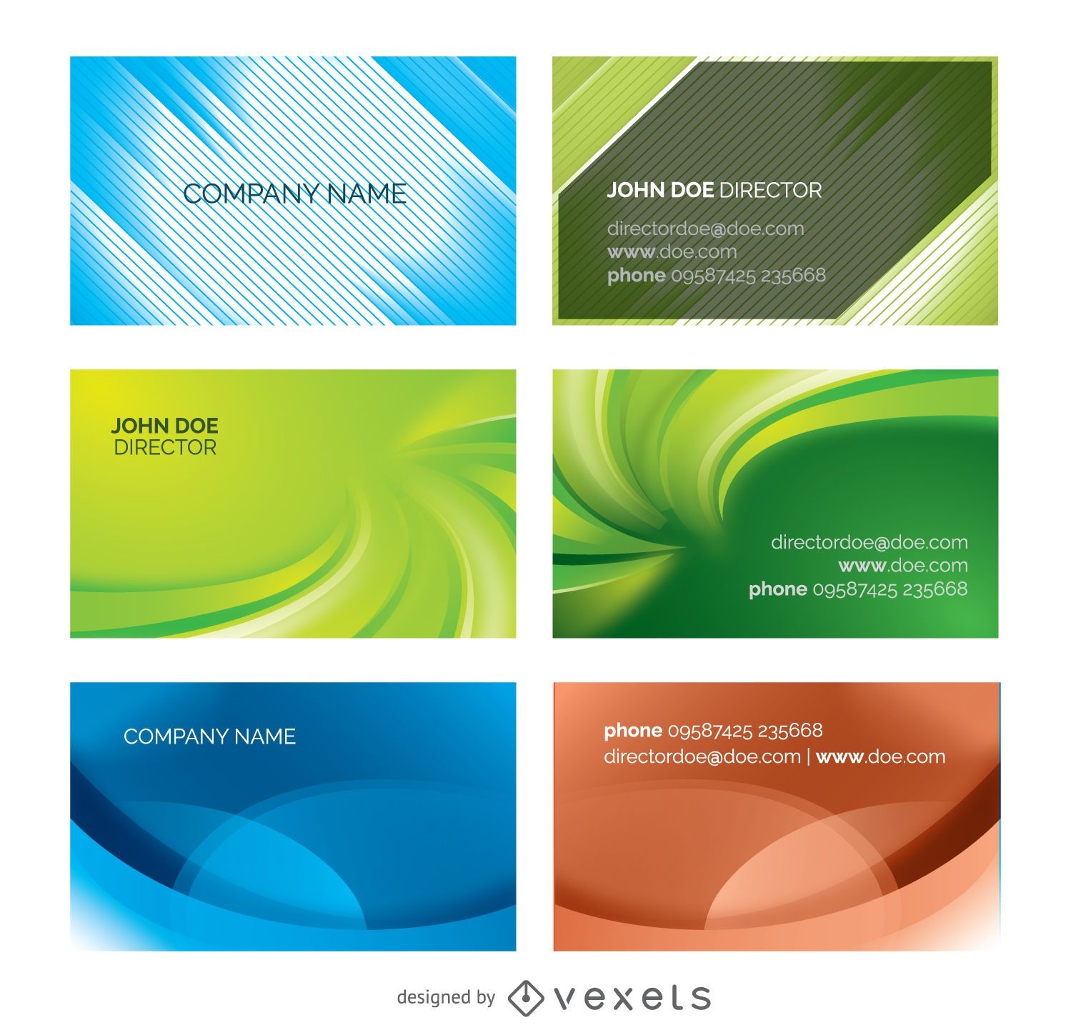 Abstract business cards pack