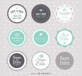 Save the date Wedding Badges