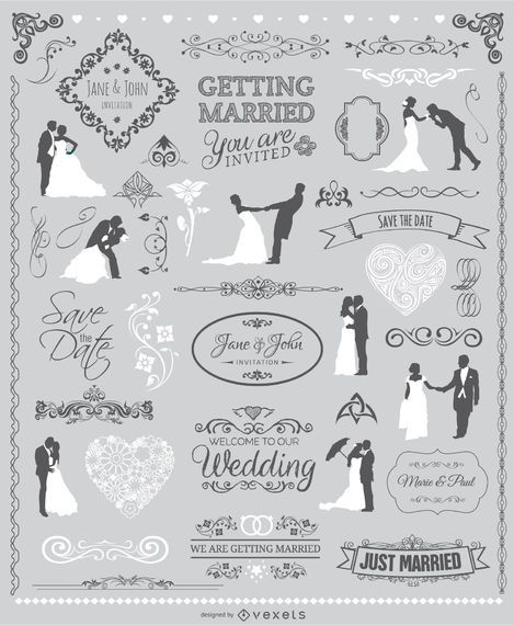 Wedding Graphic Set Wedding Graphic Set