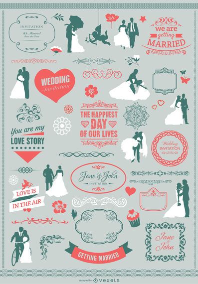 Paquete de elementos de invitación de boda Paquete de elementos de invitación de boda