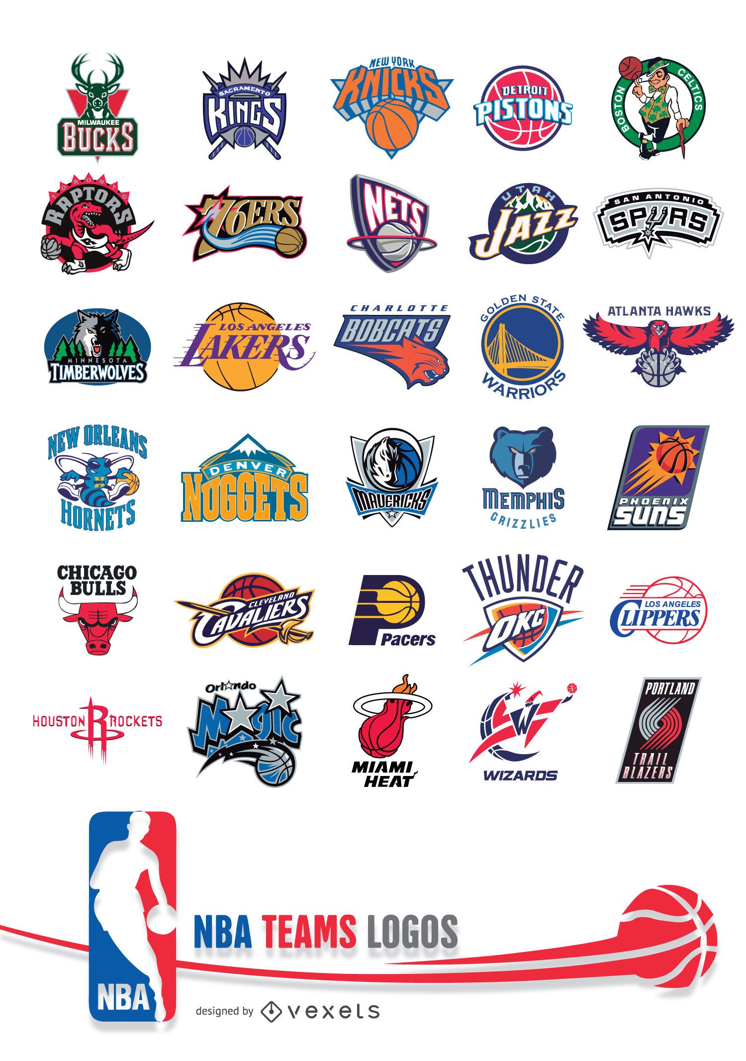  Logos  De Los Equipos De La  NBA  Descargar Vector