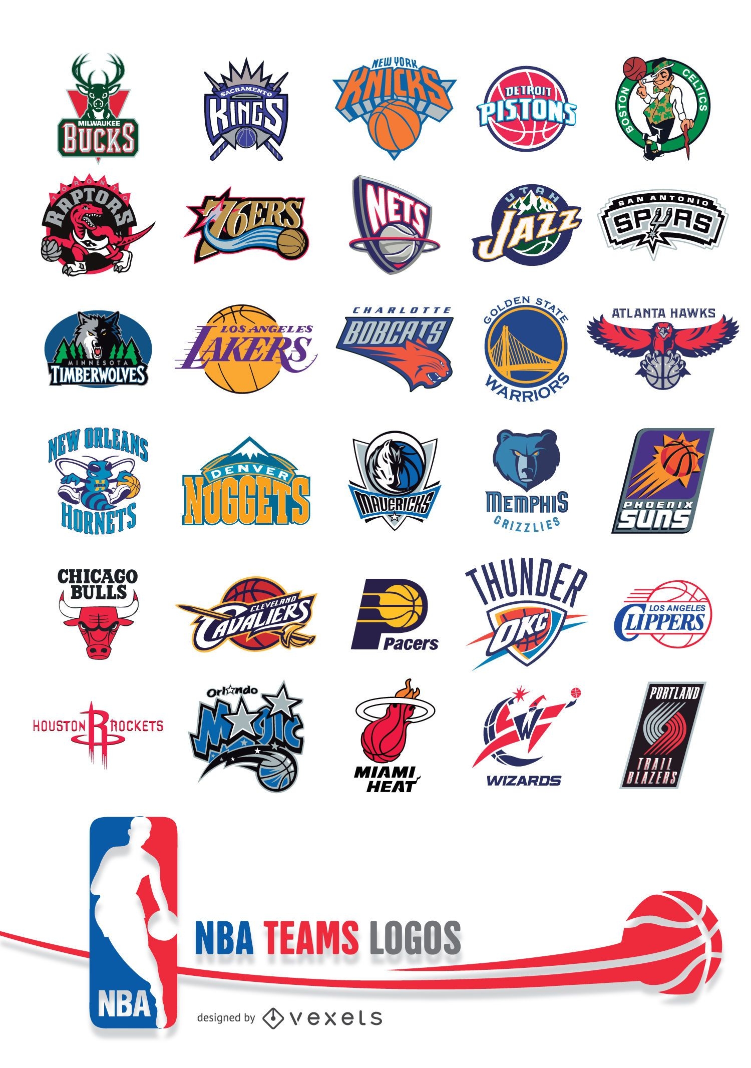Times da NBA Logos - Baixar Vector1500 x 2133
