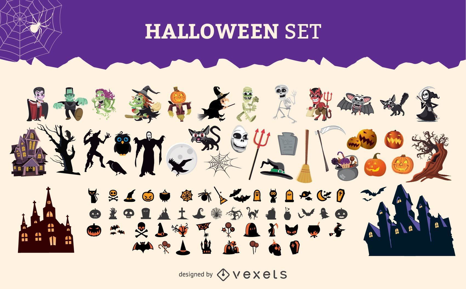 Halloween Character Graphic Set