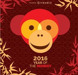 Design do ano do macaco 2016