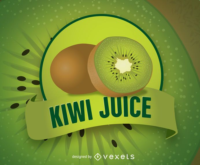 Logotipo do suco de kiwi Logotipo do suco de kiwi