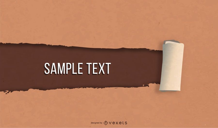 Ripped Effect Brown Paper Message Ripped Effect Brown Paper Message