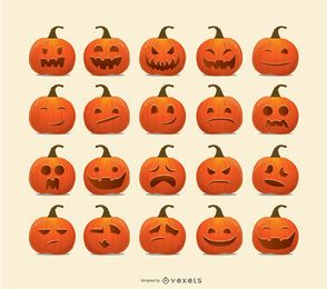 Emoticonos de calabaza de Halloween