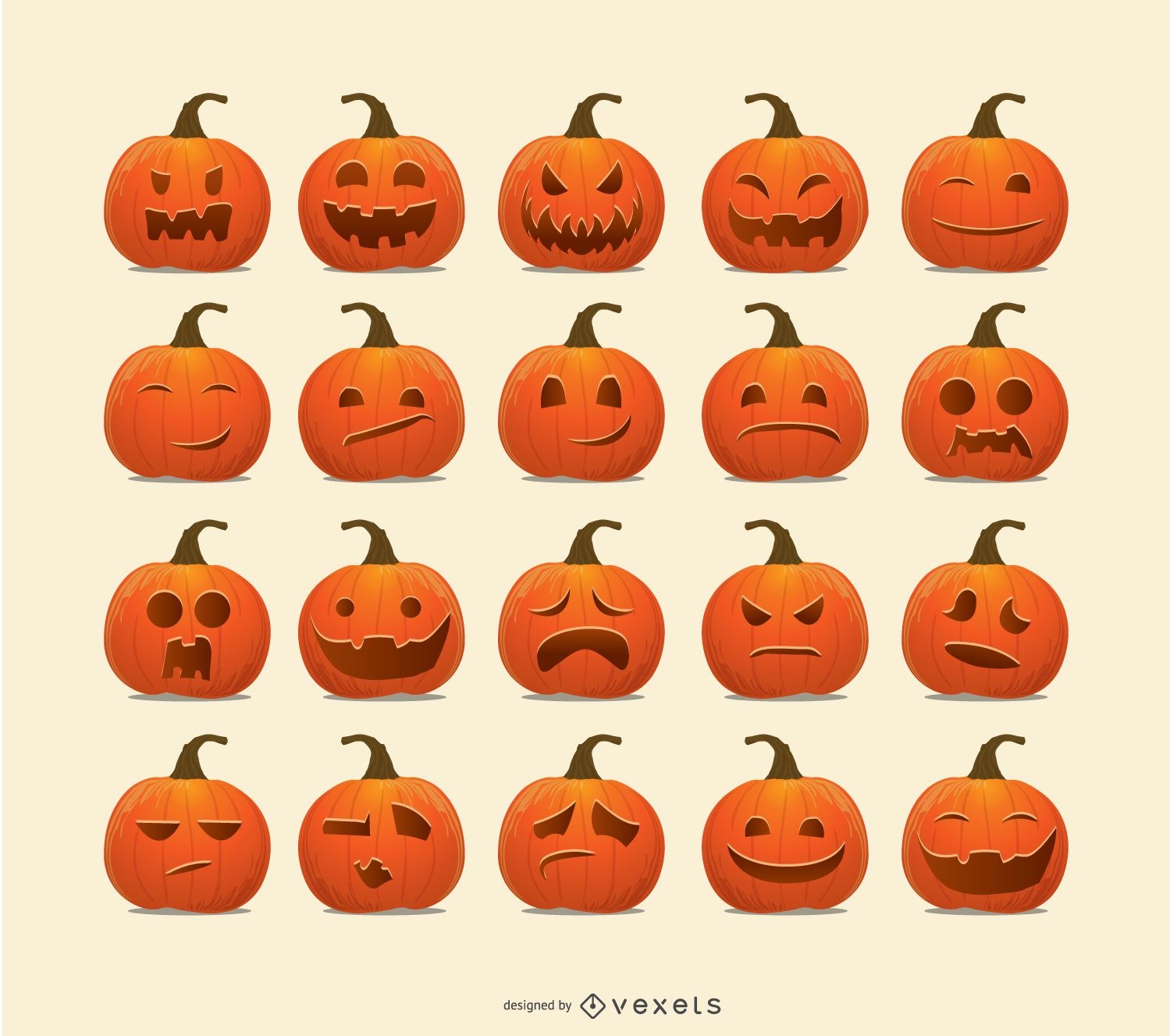 Emoticonos de calabaza de Halloween