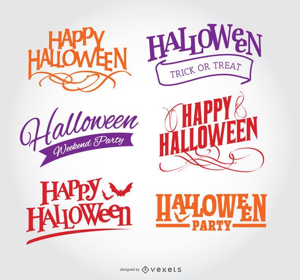 Happy Halloween emblem Set Happy Halloween emblem Set