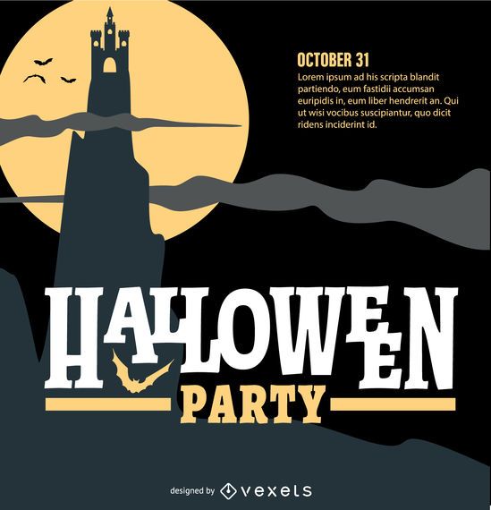 Design retrô de festa de Halloween Design retrô de festa de Halloween