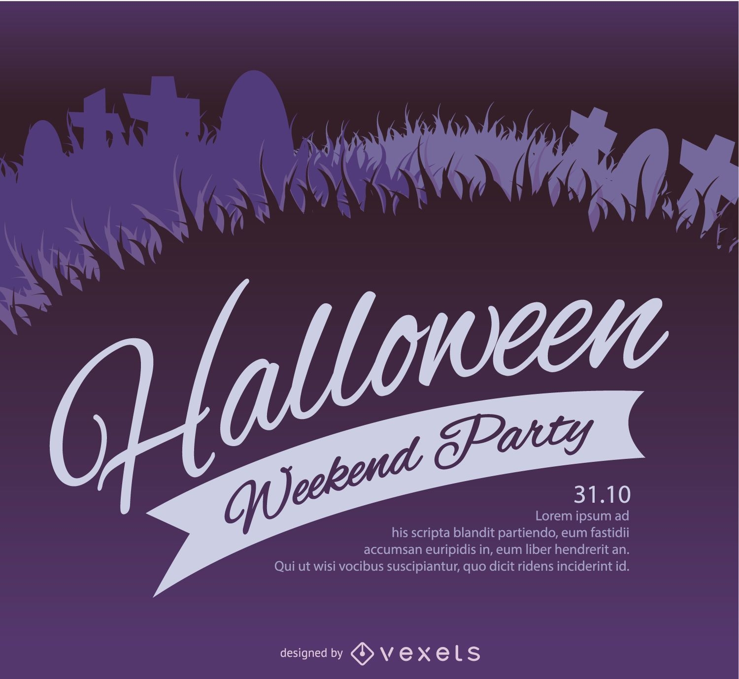 Halloween Friedhof Party Flyer