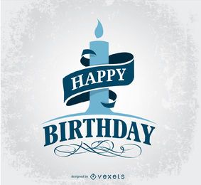 Design de saudação de feliz aniversário