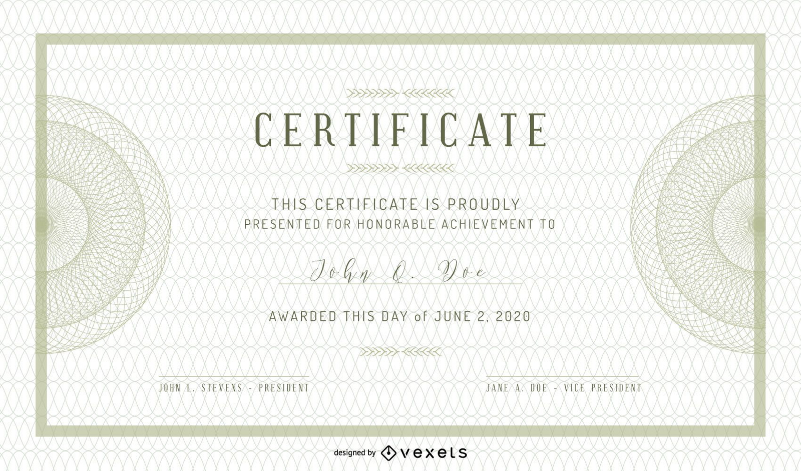 certificate template vector free download