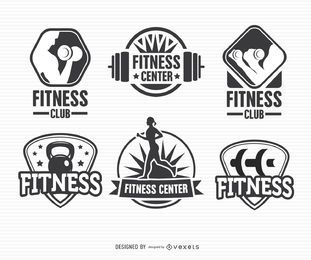 Fitness Label Badge Logo Set Fitness Label Badge Logo Set