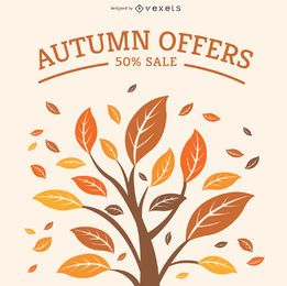 Herbstbaum mit Blättern 50 % Sale