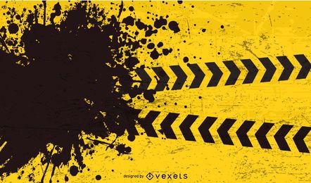 Fondo de precaución amarillo rasgado negro Fondo de precaución amarillo rasgado negro