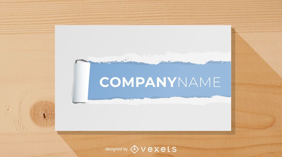 White Ripped Paper Business Card White Ripped Paper Business Card
