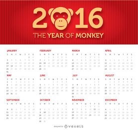 2016 calendario simple y limpio