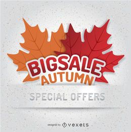 Herbst Sale Abzeichen Vorlage