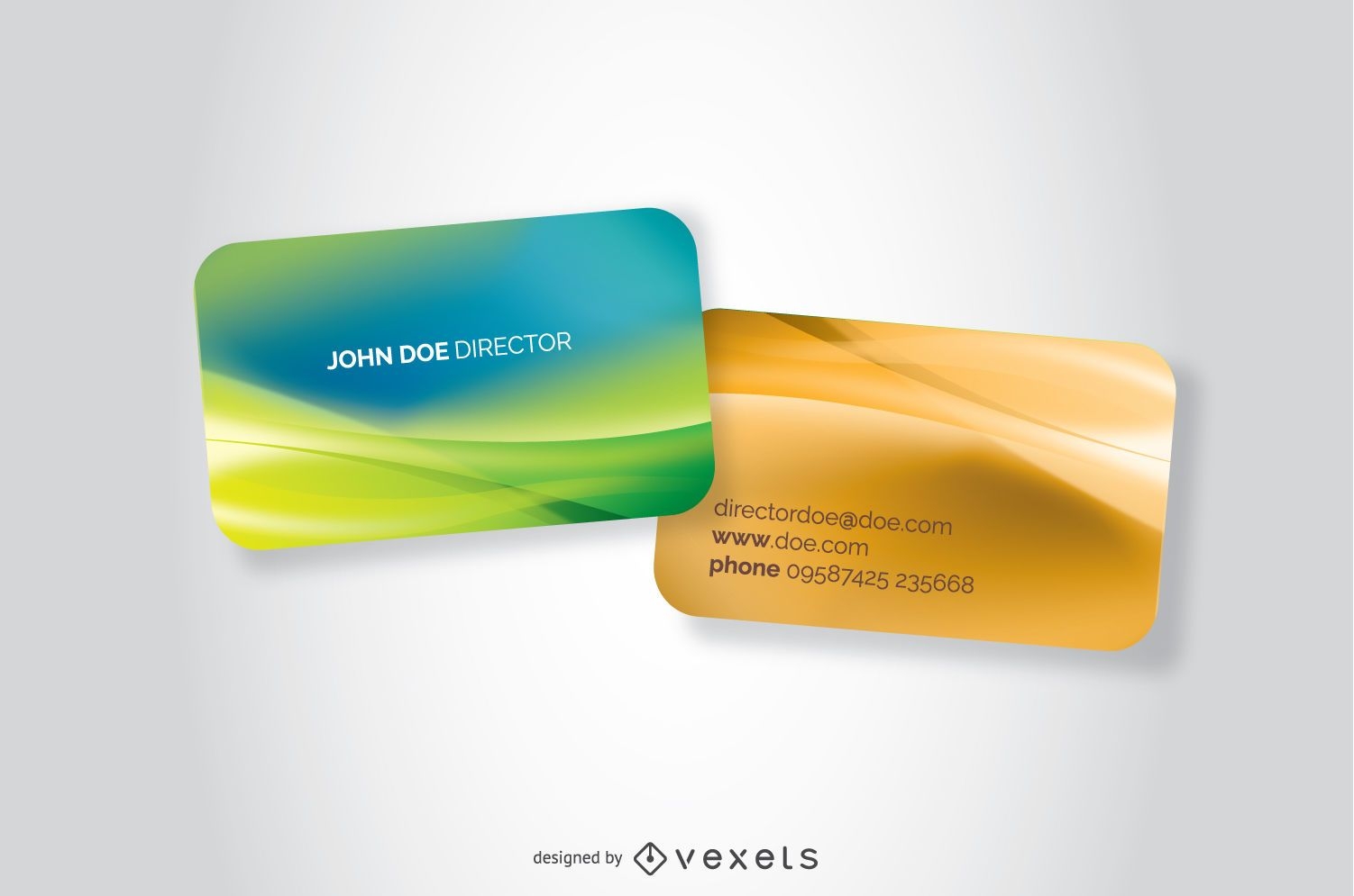 Abstract business cards template set