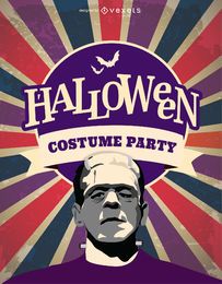 Invitación a fiesta de disfraces de Halloween Frankenstein