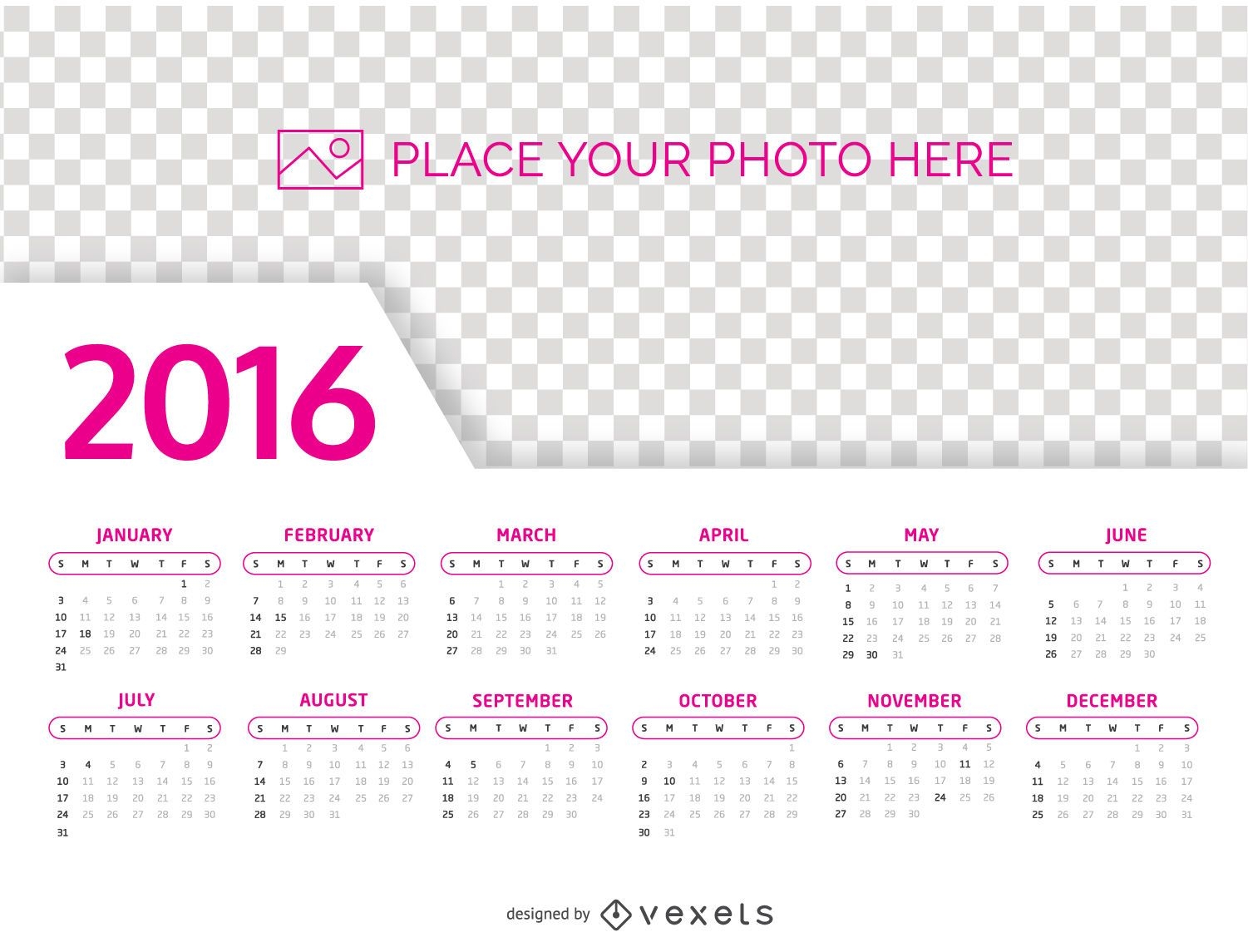 2016 Kalender Foto Vorlage
