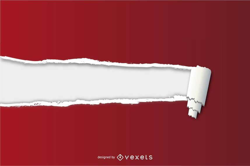 Papel Rasgado Vermelho Com Fundo De Texto Baixar Vector