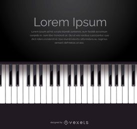 Piano Keyboard Vector With Space For Message Vector Download