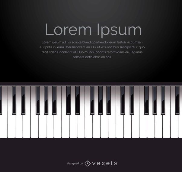Vector de teclado de piano con espacio para mensaje Vector de teclado de piano con espacio para mensaje
