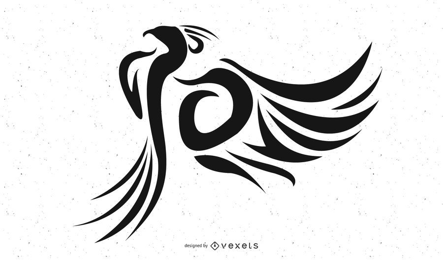 Hermoso tatuaje tribal de fénix Hermoso tatuaje tribal de fénix