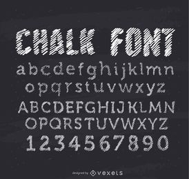 Chalk Font type alphabet