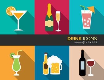 Colorful Drink Icons