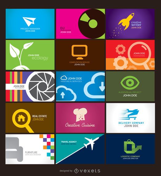 15 coloridas y creativas tarjetas de visita. 15 coloridas y creativas tarjetas de visita.